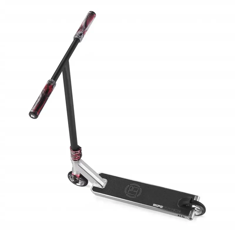 Трюковий самокат Hipe H5 Silver/Red SCS 110 мм