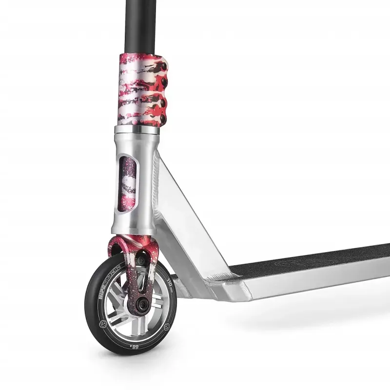 Трюковий самокат Hipe H5 Silver/Red SCS 110 мм