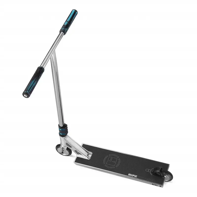 Трюковий самокат Hipe H6 Silver/Blue SCS 110 мм