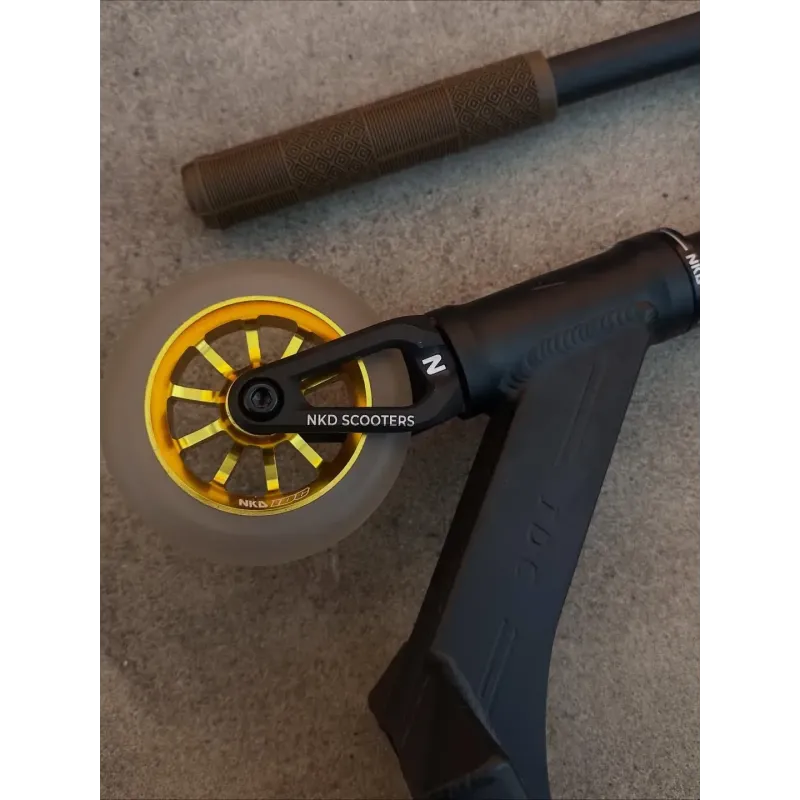 Трюковий самокат NKD IDC Black/Gold 115 мм